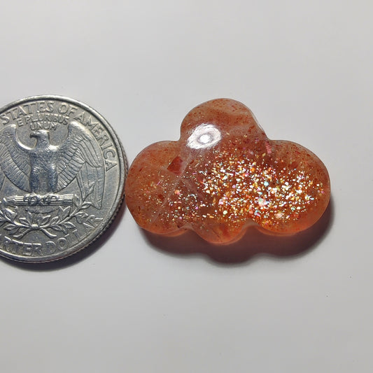 Sunstone Cloud gemstone cabochon - natural crystal healing stone for jewelry making by Gemivra
