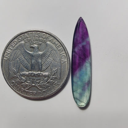 Rose Cut Fluorite gemstone cabochon - natural crystal healing stone for jewelry making by Gemivra