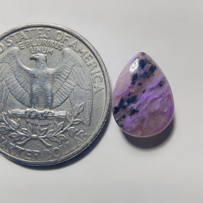 Charoite gemstone cabochon - natural crystal healing stone for jewelry making by Gemivra