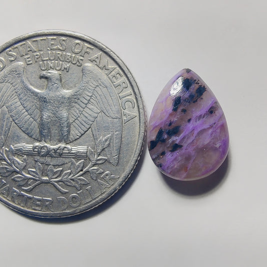 Charoite gemstone cabochon - natural crystal healing stone for jewelry making by Gemivra