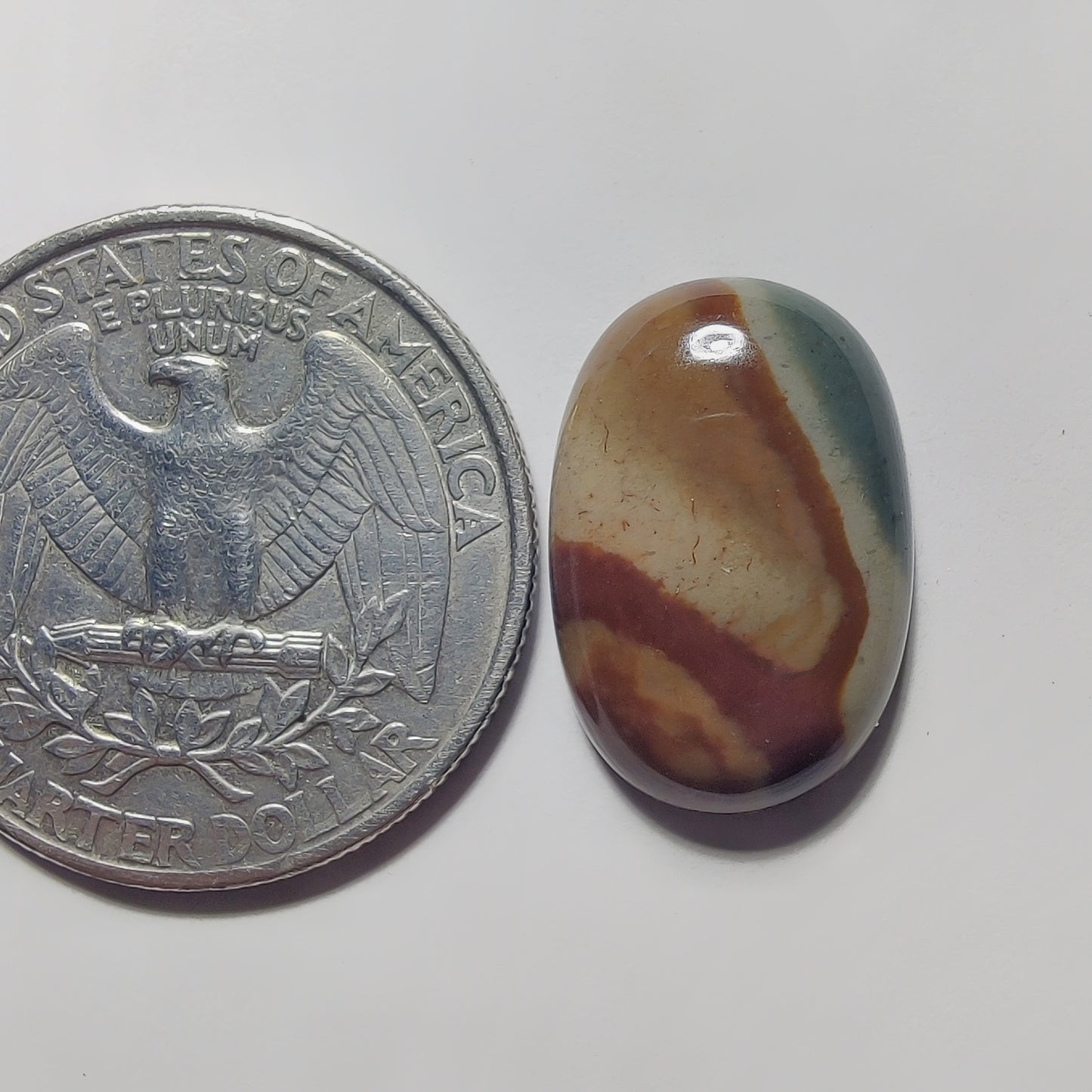 Polychrome Jasper gemstone cabochon - natural crystal healing stone for jewelry making by Gemivra