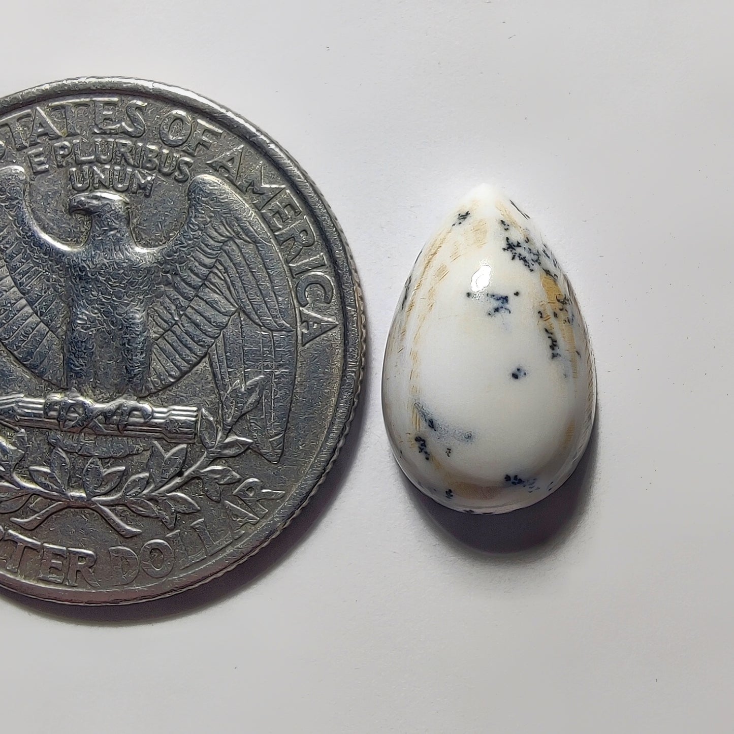 Dendritic Agate gemstone cabochon - natural crystal healing stone for jewelry making by Gemivra