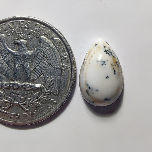 Dendritic Agate gemstone cabochon - natural crystal healing stone for jewelry making by Gemivra