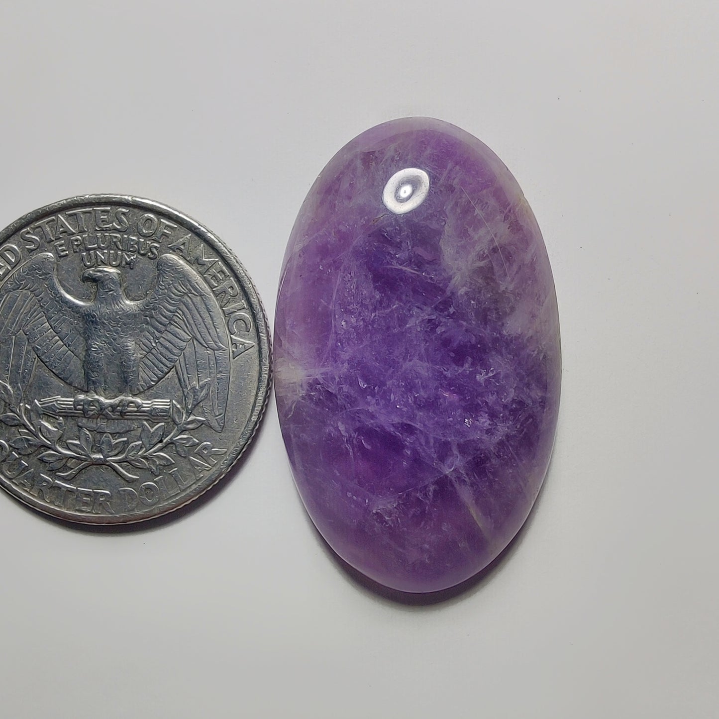 Amethyst Cabochon gemstone cabochon - natural crystal healing stone for jewelry making by Gemivra