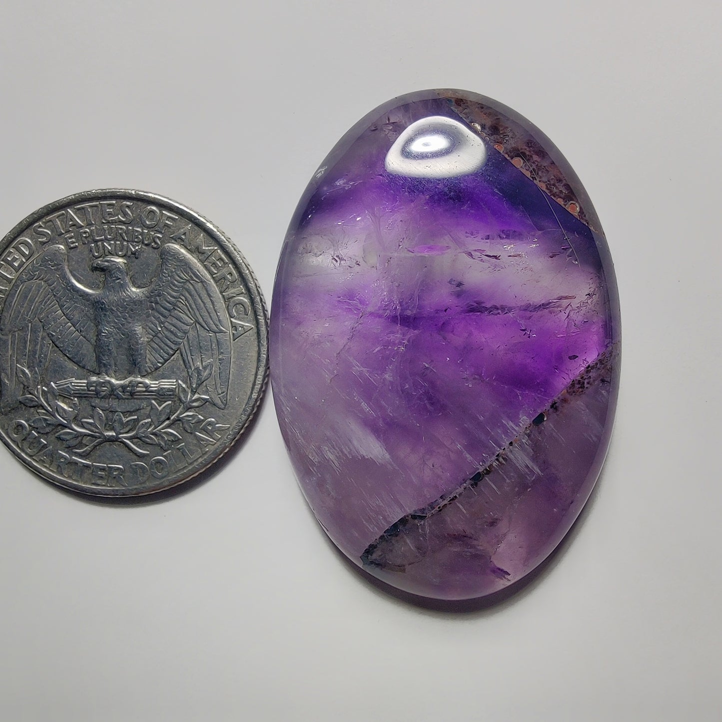 Amethyst Cabochon gemstone cabochon - natural crystal healing stone for jewelry making by Gemivra