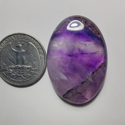 Amethyst Cabochon gemstone cabochon - natural crystal healing stone for jewelry making by Gemivra
