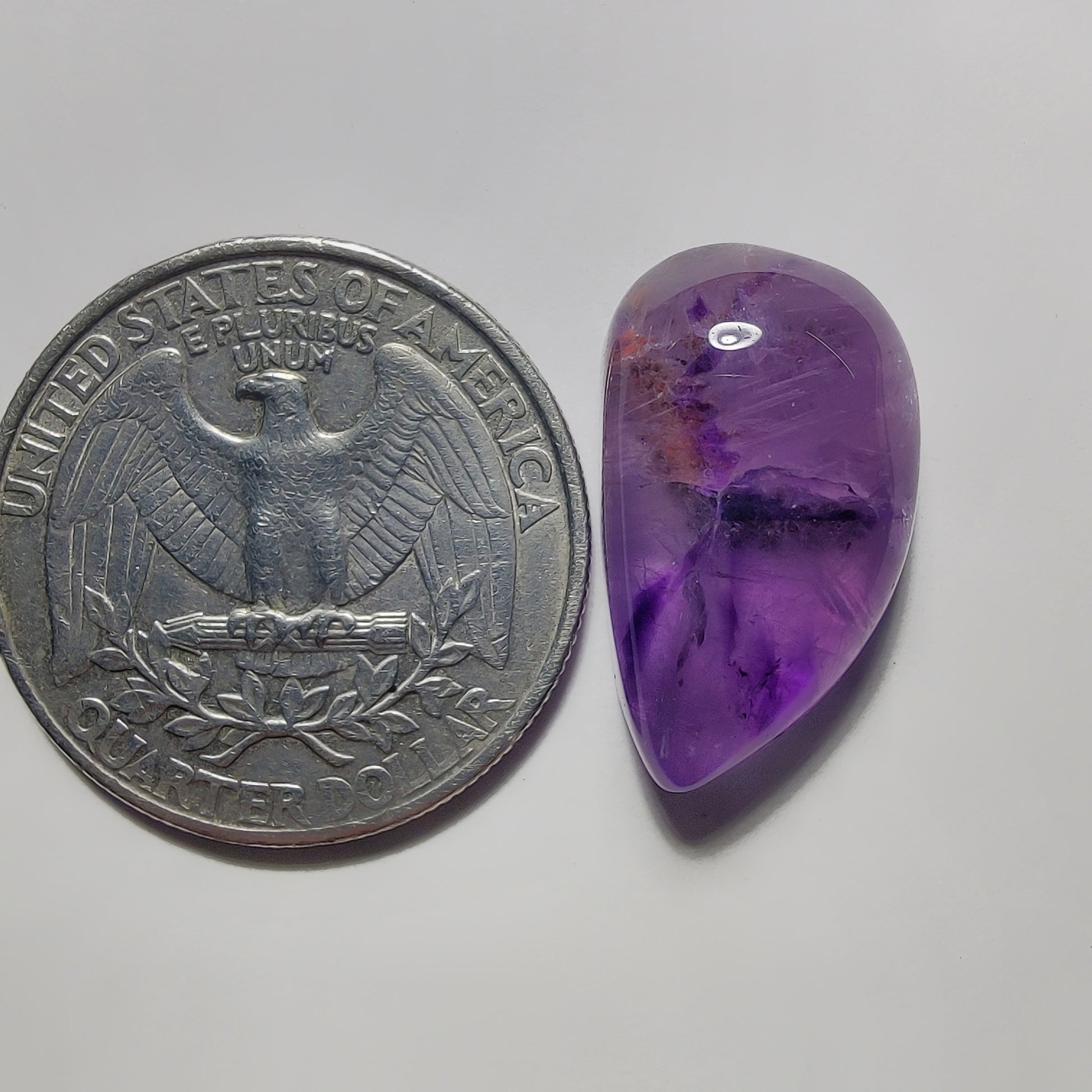 Amethyst Cabochon gemstone cabochon - natural crystal healing stone for jewelry making by Gemivra