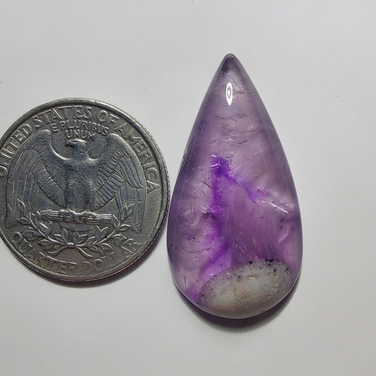 Amethyst Cabochon gemstone cabochon - natural crystal healing stone for jewelry making by Gemivra