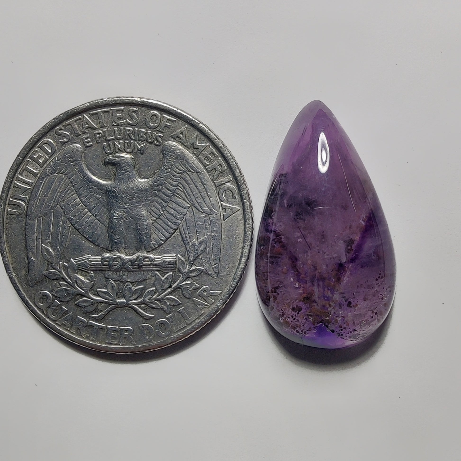 Amethyst Cabochon gemstone cabochon - natural crystal healing stone for jewelry making by Gemivra
