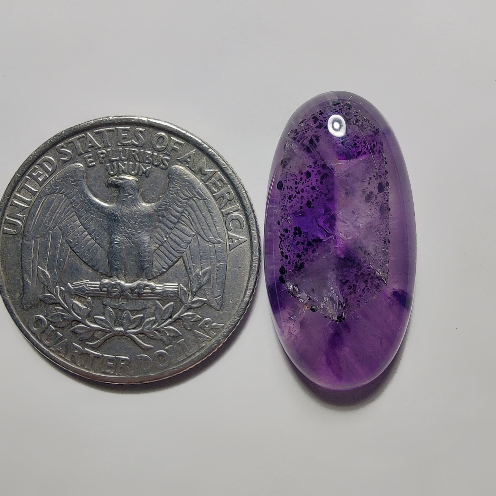 Amethyst Cabochon gemstone cabochon - natural crystal healing stone for jewelry making by Gemivra