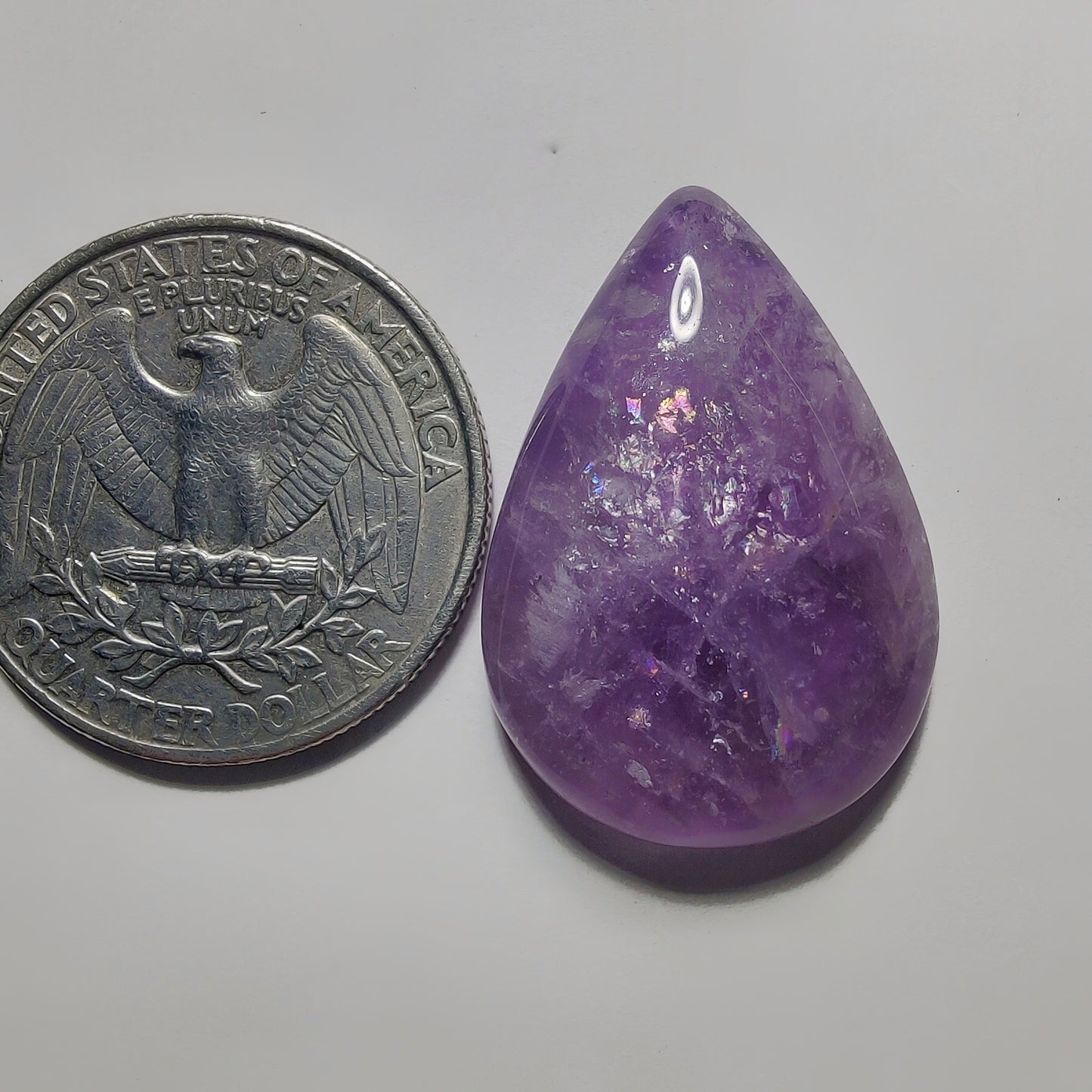 Amethyst Cabochon gemstone cabochon - natural crystal healing stone for jewelry making by Gemivra