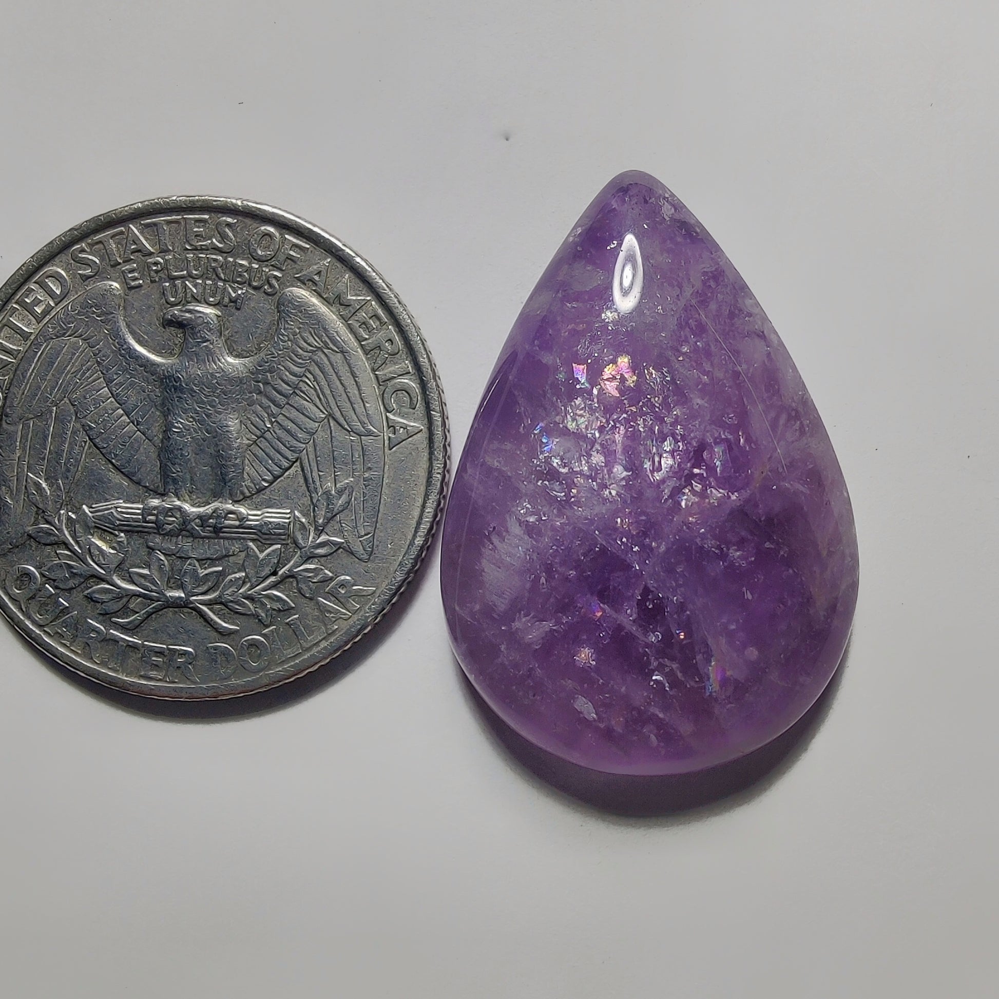 Amethyst Cabochon gemstone cabochon - natural crystal healing stone for jewelry making by Gemivra