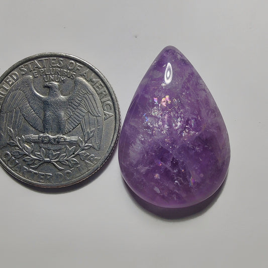 Amethyst Cabochon gemstone cabochon - natural crystal healing stone for jewelry making by Gemivra