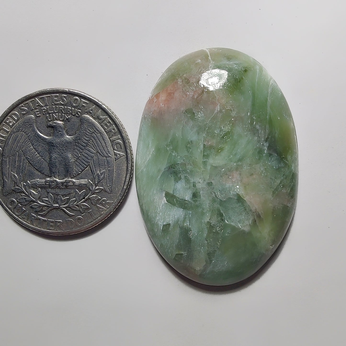 Golden Seraphinite Cabochon gemstone cabochon - natural crystal healing stone for jewelry making by Gemivra