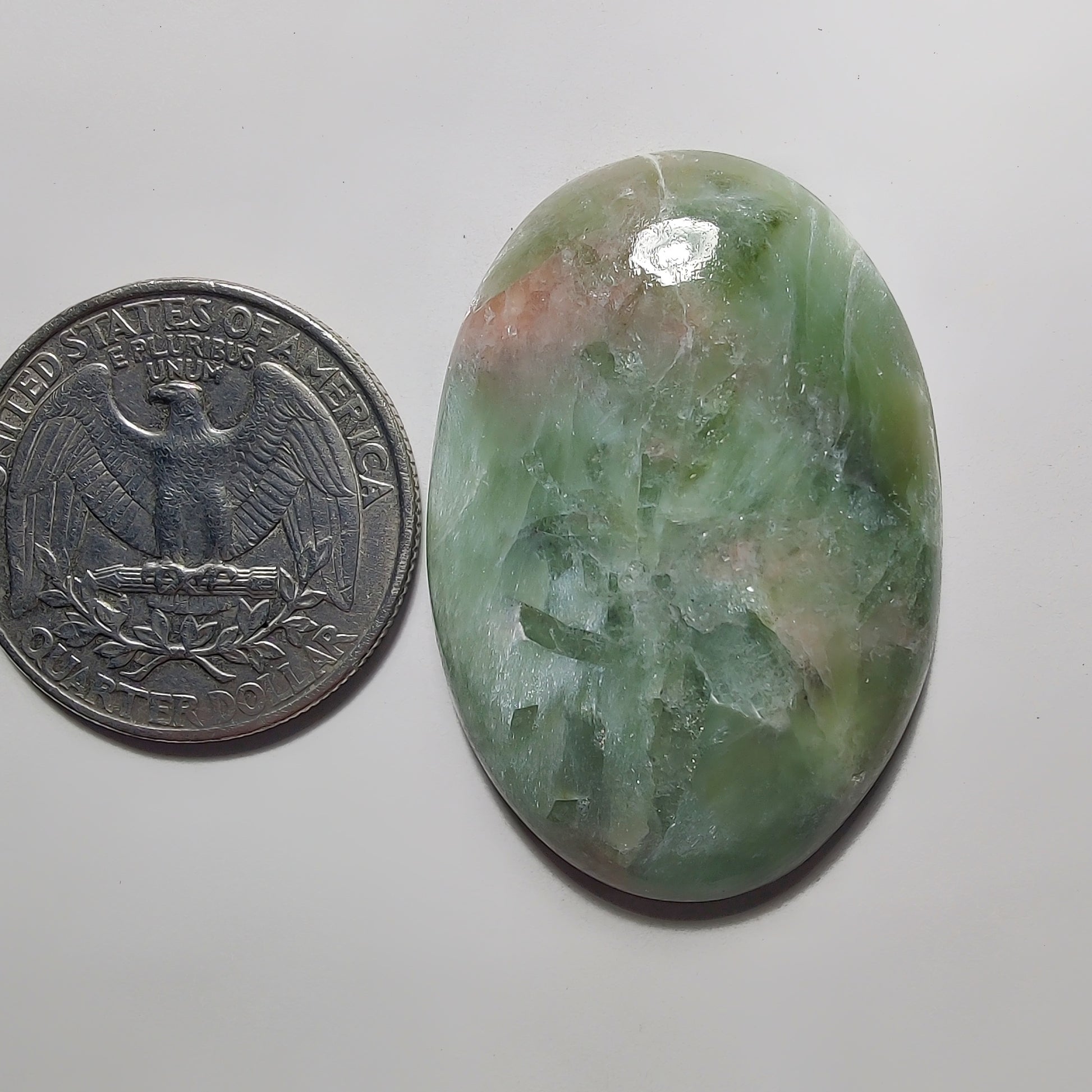 Golden Seraphinite Cabochon gemstone cabochon - natural crystal healing stone for jewelry making by Gemivra