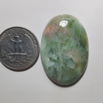 Golden Seraphinite Cabochon gemstone cabochon - natural crystal healing stone for jewelry making by Gemivra