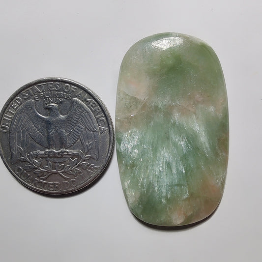 Golden Seraphinite Cabochon gemstone cabochon - natural crystal healing stone for jewelry making by Gemivra