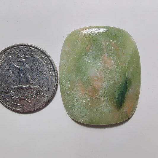 Golden Seraphinite Cabochon gemstone cabochon - natural crystal healing stone for jewelry making by Gemivra