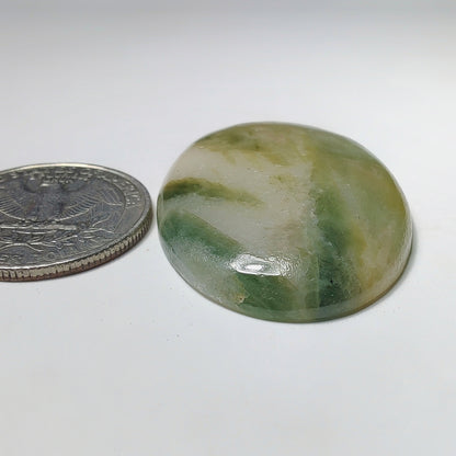 Golden Seraphinite Cabochon gemstone cabochon - natural crystal healing stone for jewelry making by Gemivra