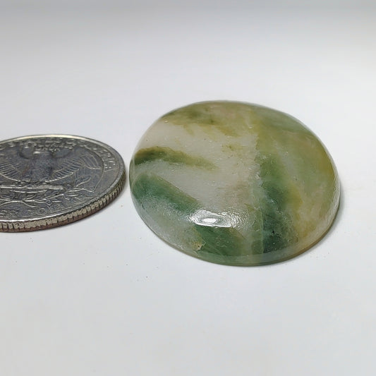 Golden Seraphinite Cabochon gemstone cabochon - natural crystal healing stone for jewelry making by Gemivra