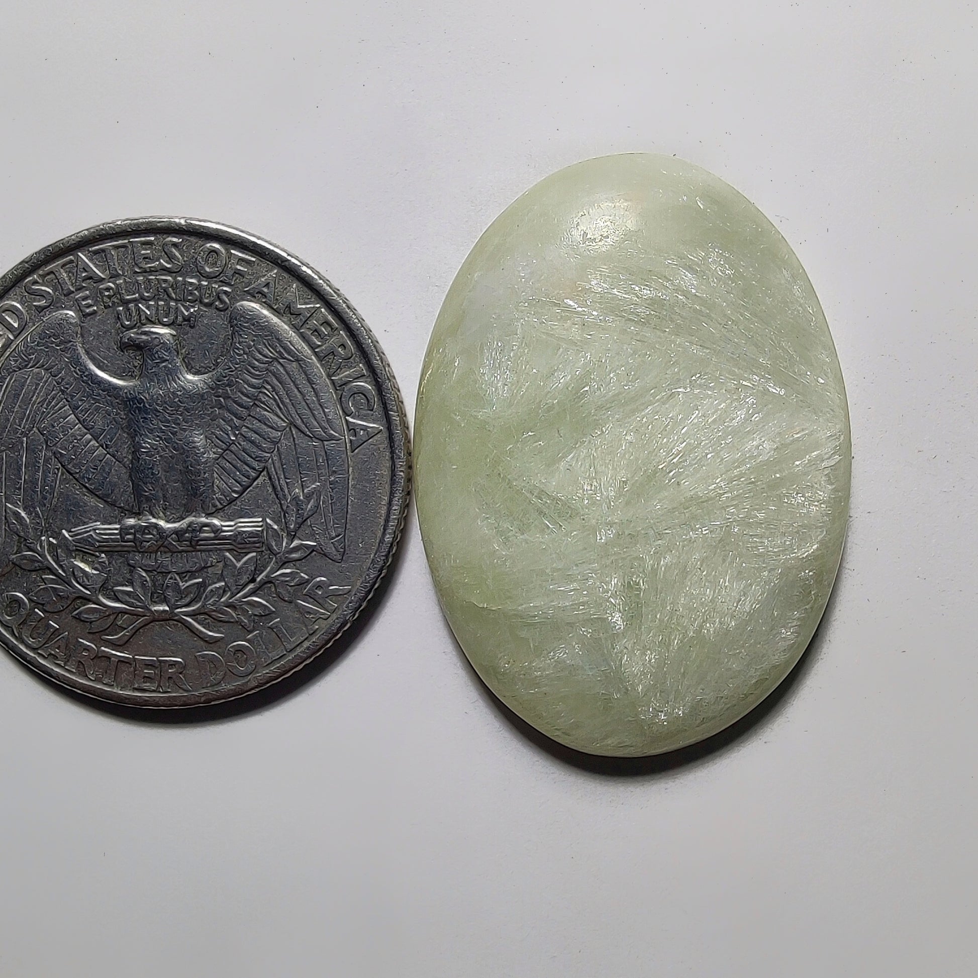 Golden Seraphinite Cabochon gemstone cabochon - natural crystal healing stone for jewelry making by Gemivra
