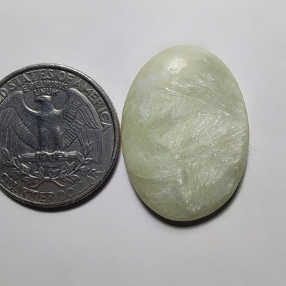 Golden Seraphinite Cabochon gemstone cabochon - natural crystal healing stone for jewelry making by Gemivra