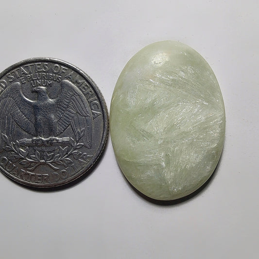 Golden Seraphinite Cabochon gemstone cabochon - natural crystal healing stone for jewelry making by Gemivra