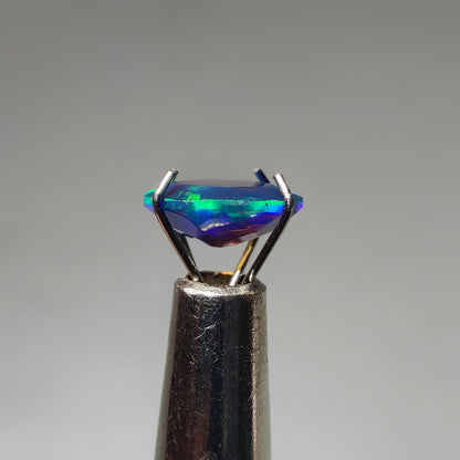 Faceted Ethiopian Black Opal gemstone cabochon - natural crystal healing stone for jewelry making by Gemivra