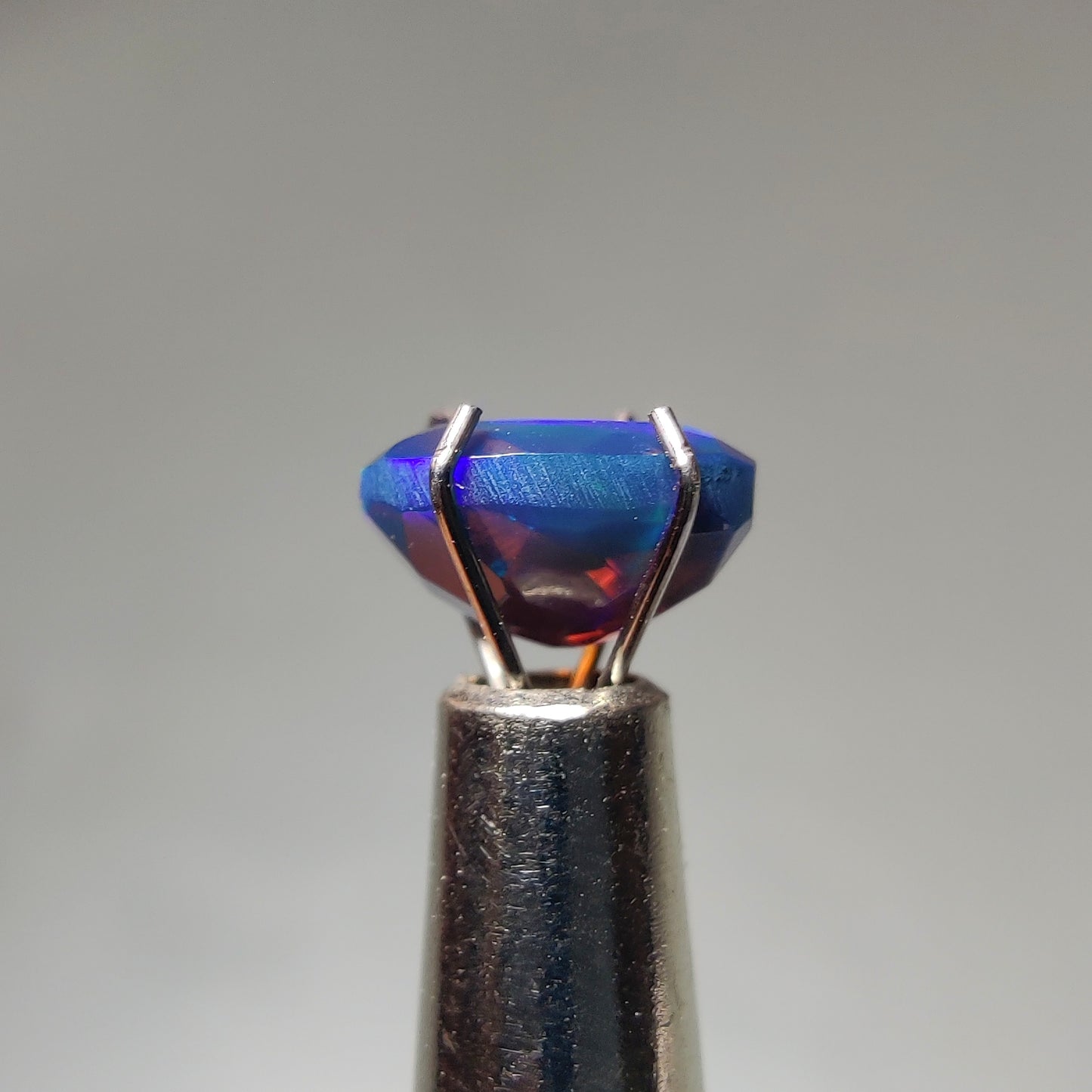 Faceted Ethiopian Black Opal gemstone cabochon - natural crystal healing stone for jewelry making by Gemivra