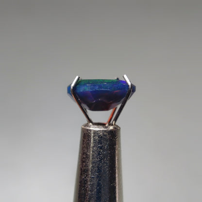 Faceted Ethiopian Black Opal gemstone cabochon - natural crystal healing stone for jewelry making by Gemivra