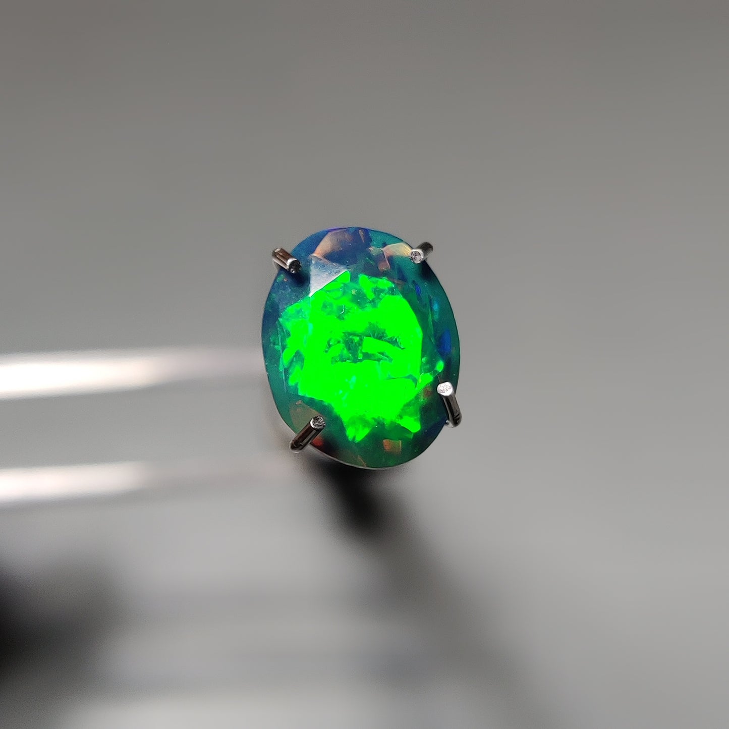 Faceted Ethiopian Black Opal gemstone cabochon - natural crystal healing stone for jewelry making by Gemivra