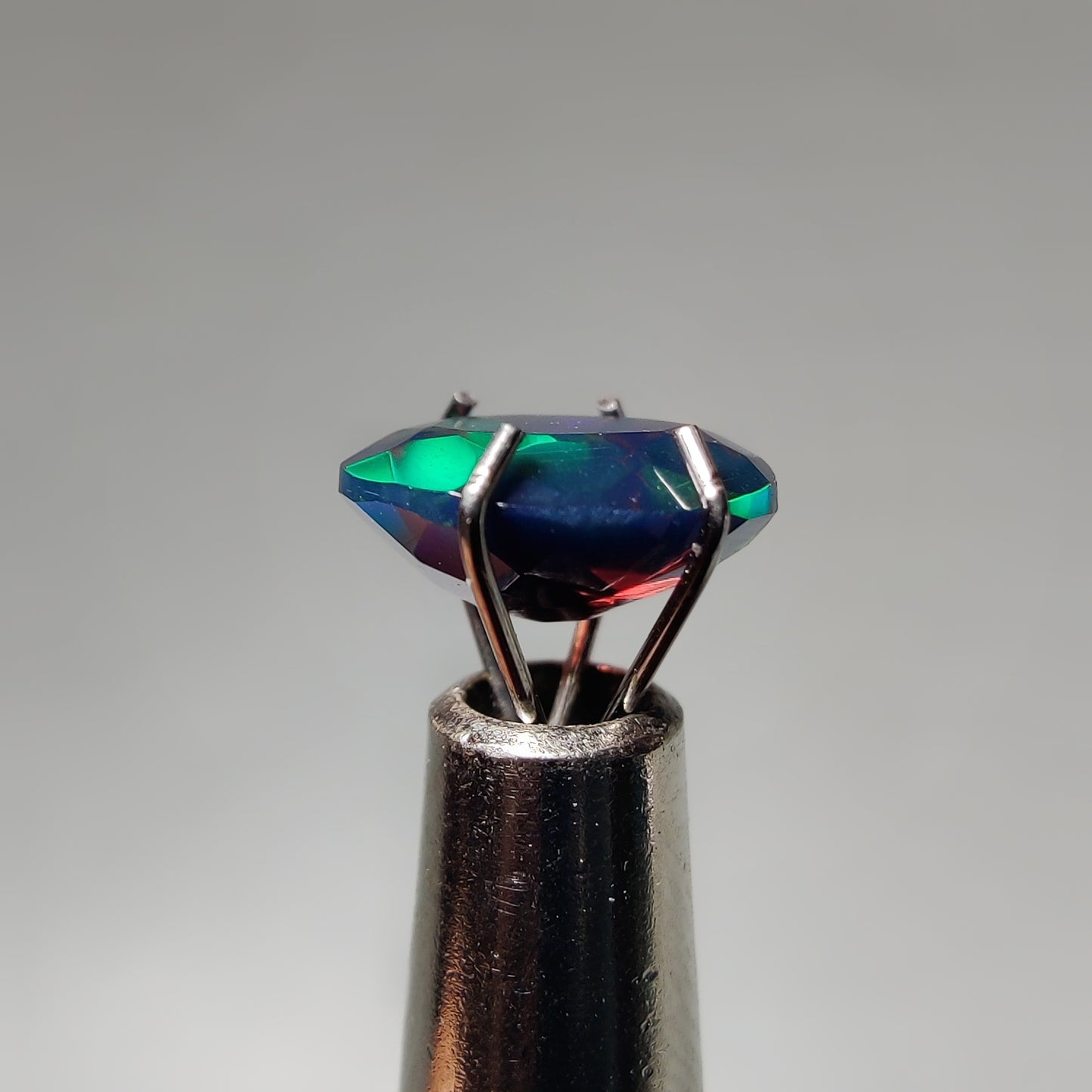 Faceted Ethiopian Black Opal gemstone cabochon - natural crystal healing stone for jewelry making by Gemivra