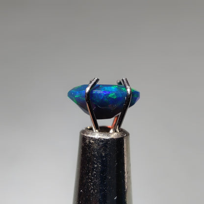 Faceted Ethiopian Black Opal gemstone cabochon - natural crystal healing stone for jewelry making by Gemivra