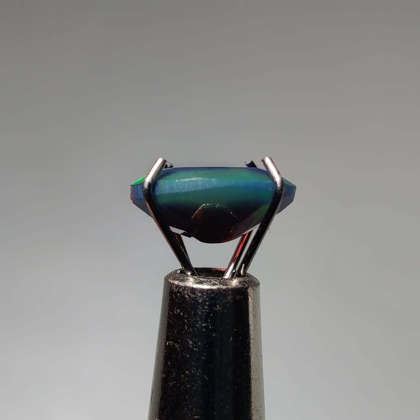 Faceted Ethiopian Black Opal gemstone cabochon - natural crystal healing stone for jewelry making by Gemivra
