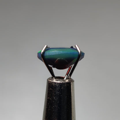 Faceted Ethiopian Black Opal gemstone cabochon - natural crystal healing stone for jewelry making by Gemivra