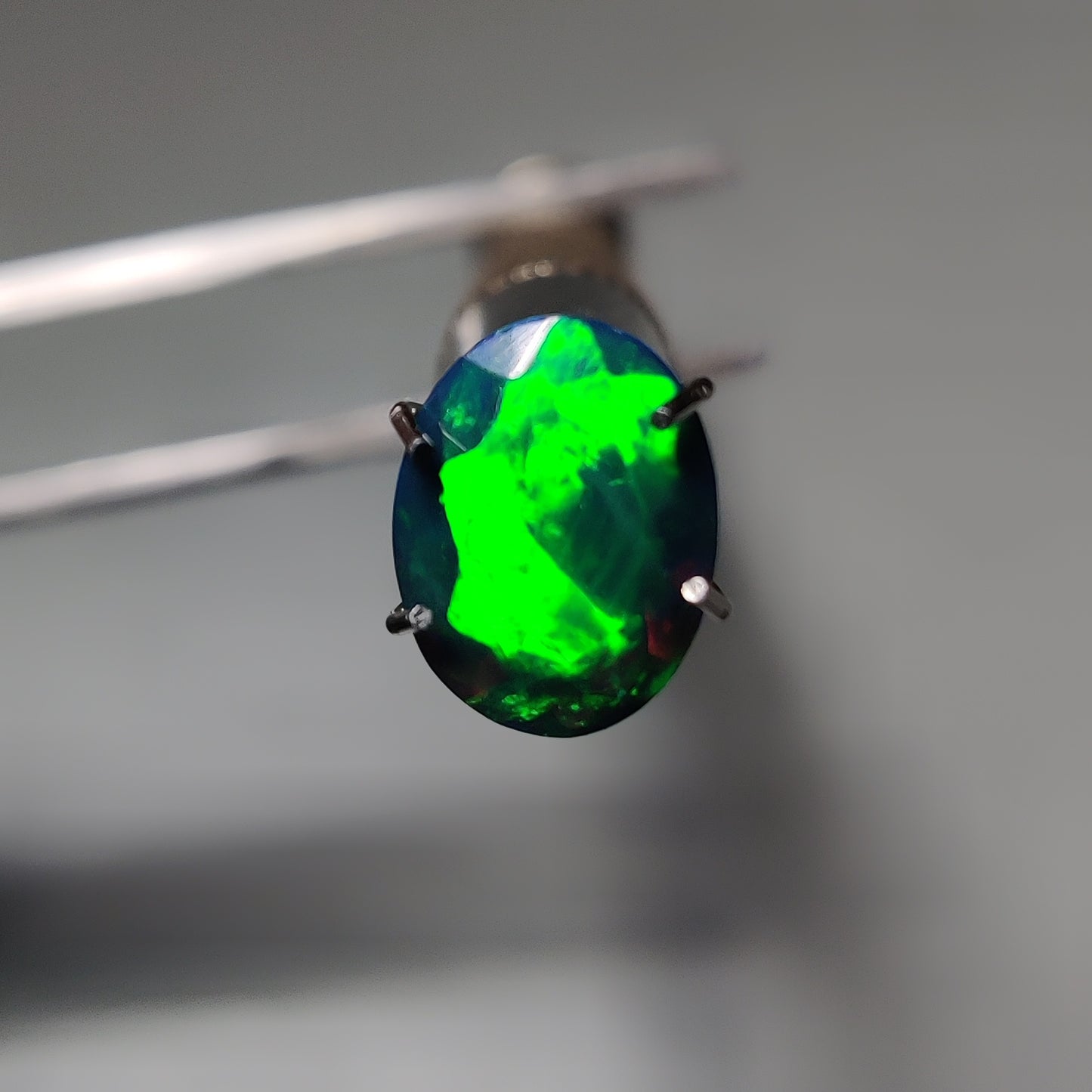 Faceted Ethiopian Black Opal gemstone cabochon - natural crystal healing stone for jewelry making by Gemivra
