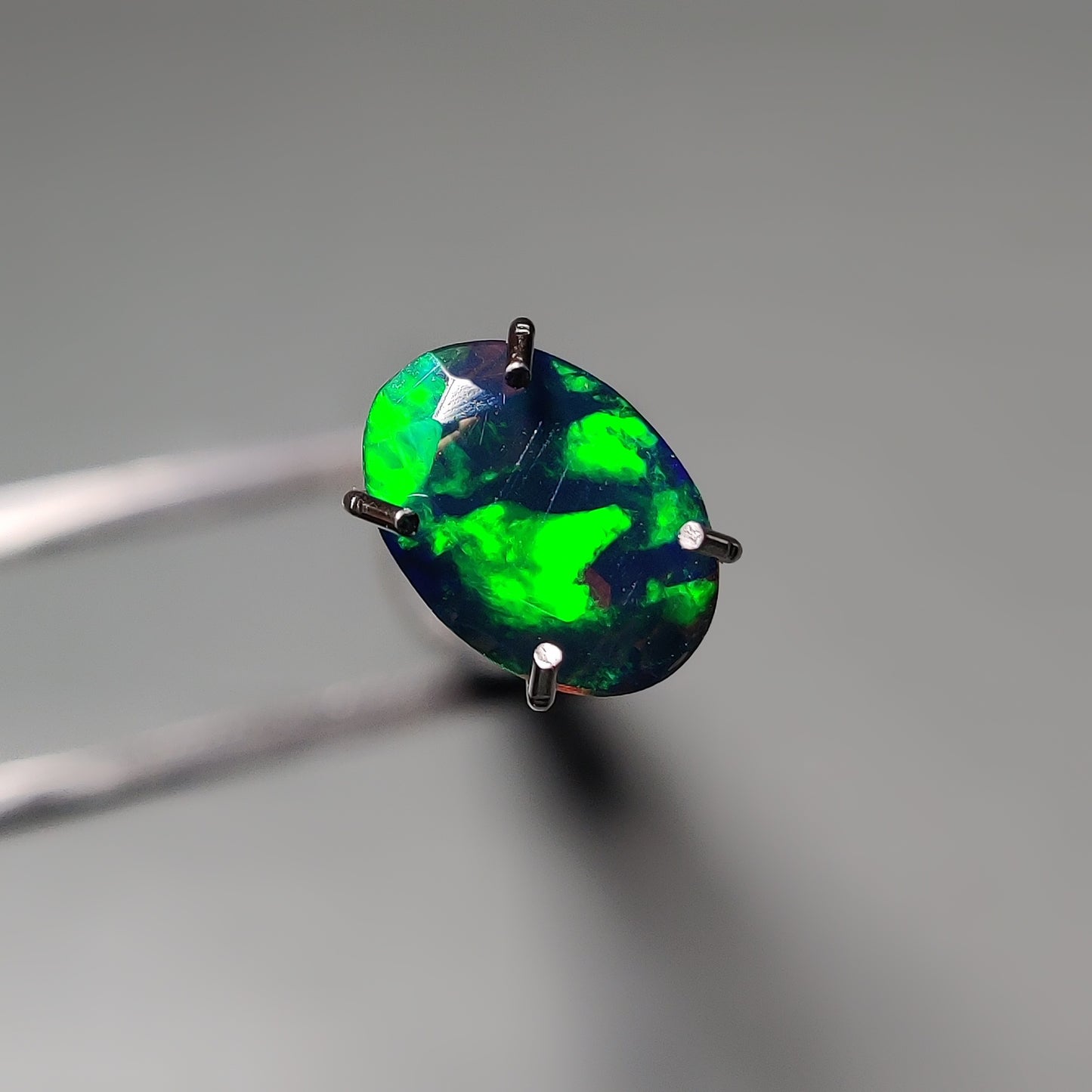 Faceted Ethiopian Black Opal gemstone cabochon - natural crystal healing stone for jewelry making by Gemivra