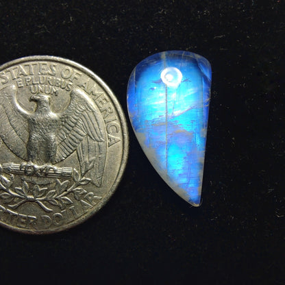 Rainbow Moonstone gemstone cabochon - natural crystal healing stone for jewelry making by Gemivra