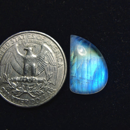 Rainbow Moonstone gemstone cabochon - natural crystal healing stone for jewelry making by Gemivra