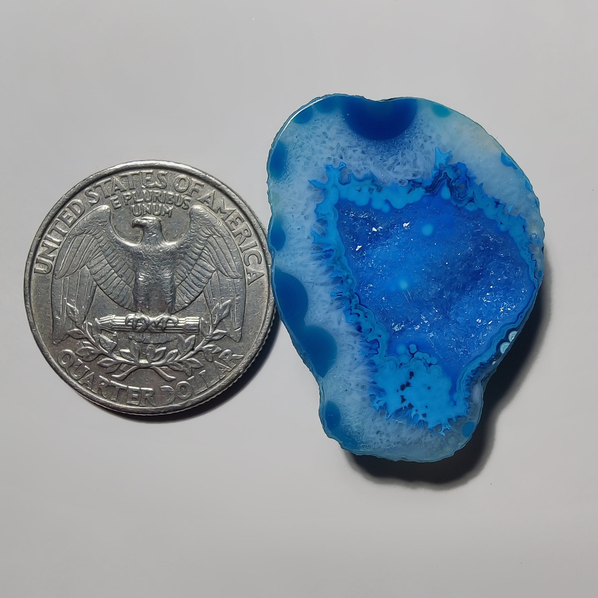 Dyed Agate Druzy gemstone cabochon - natural crystal healing stone for jewelry making by Gemivra