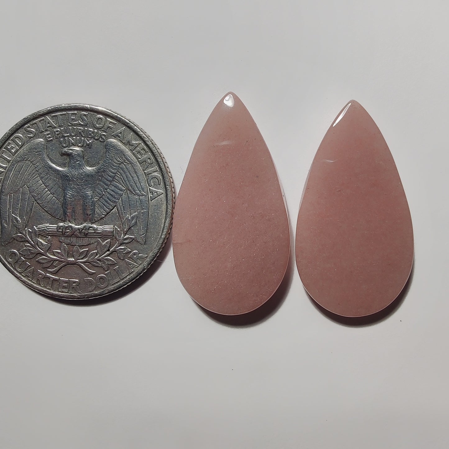 Pink Jasper Pair gemstone cabochon - natural crystal healing stone for jewelry making by Gemivra