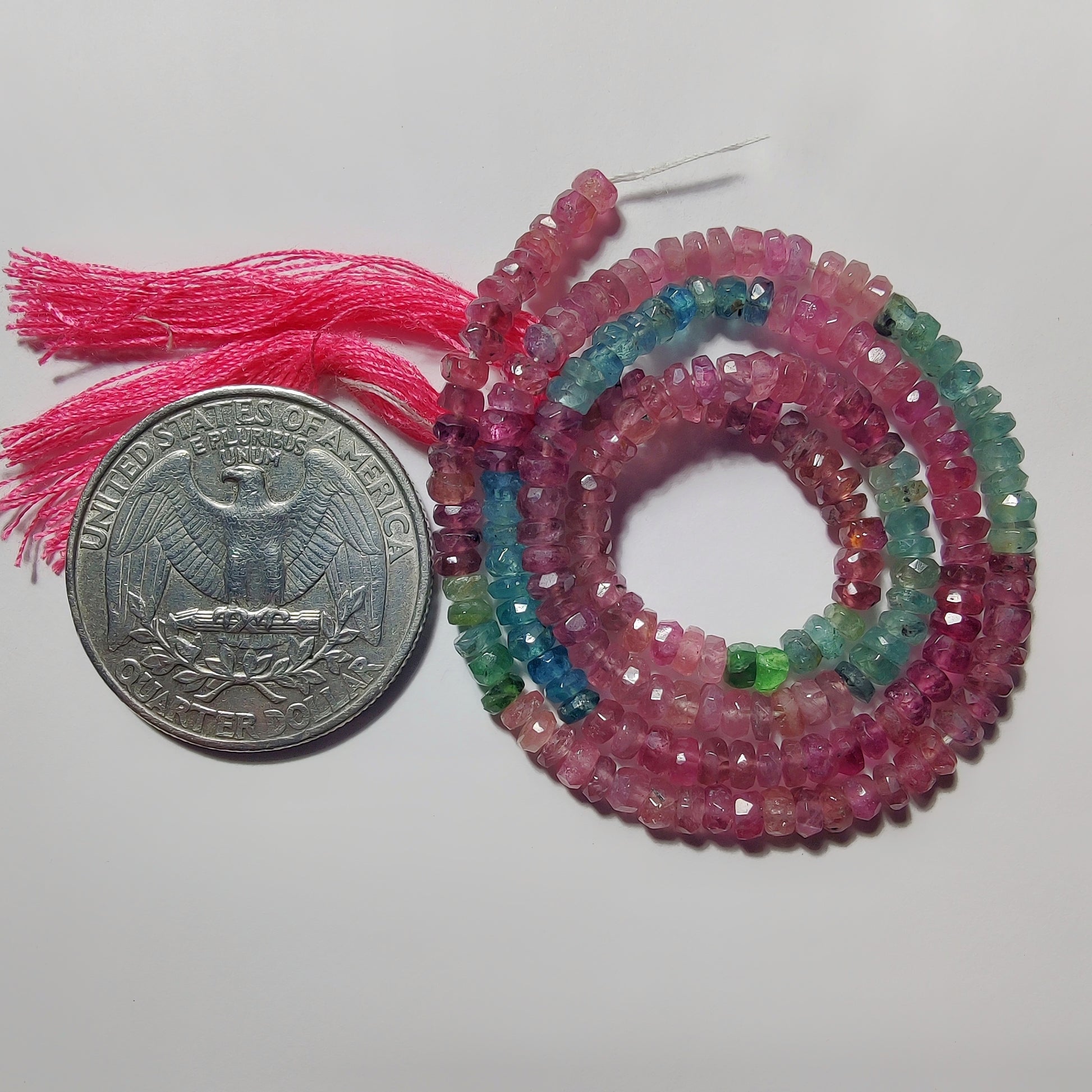 Multicolor Tourmaline Bead gemstone cabochon - natural crystal healing stone for jewelry making by Gemivra
