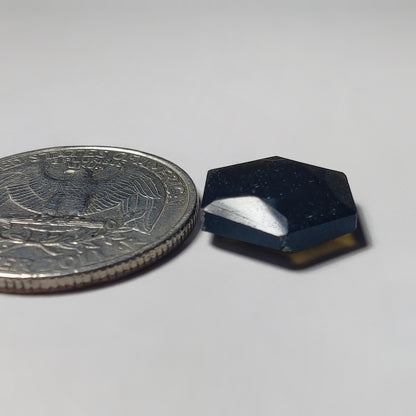 Faceted Hexagon Golden Obsidian