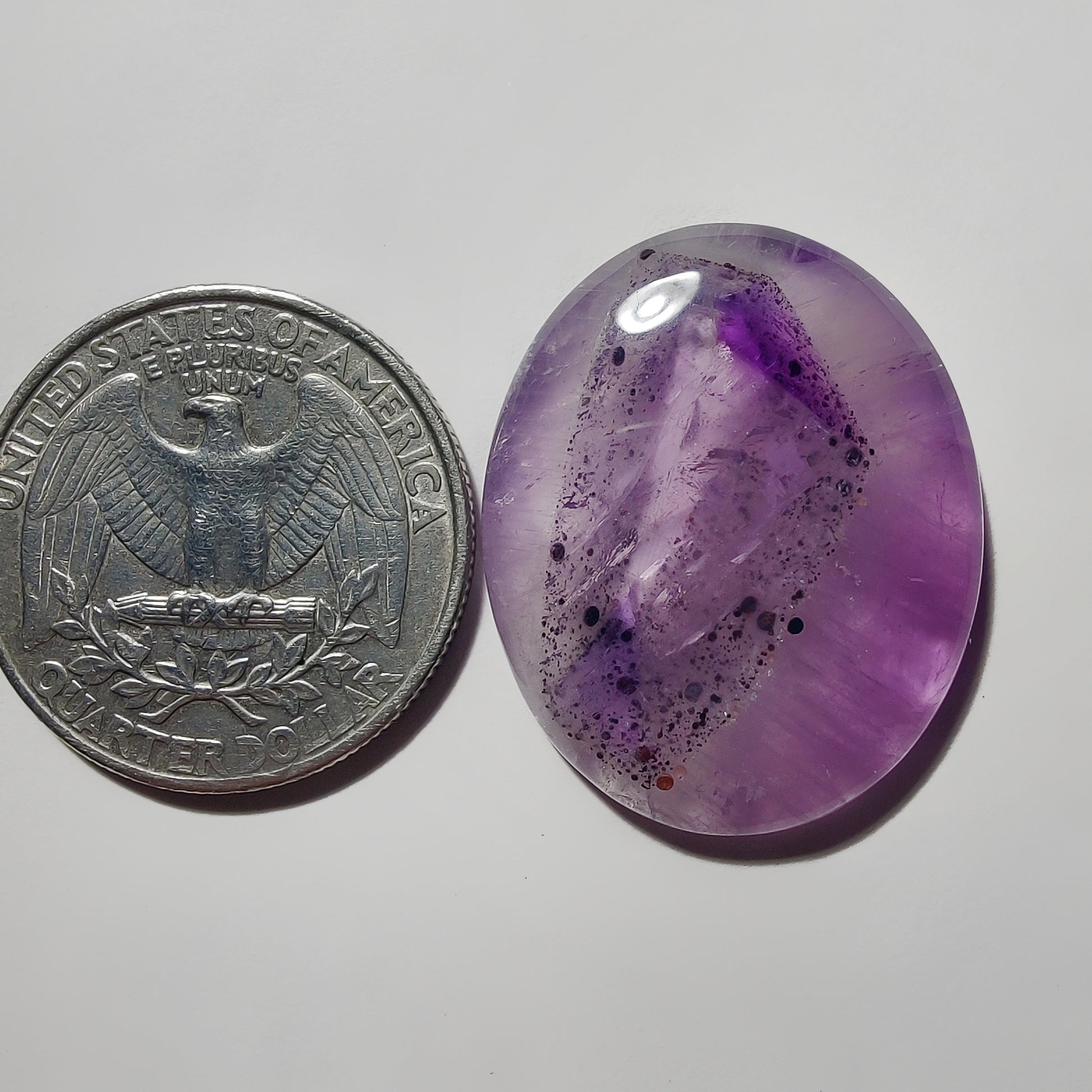 Amethyst Cabochon gemstone cabochon - natural crystal healing stone for jewelry making by Gemivra