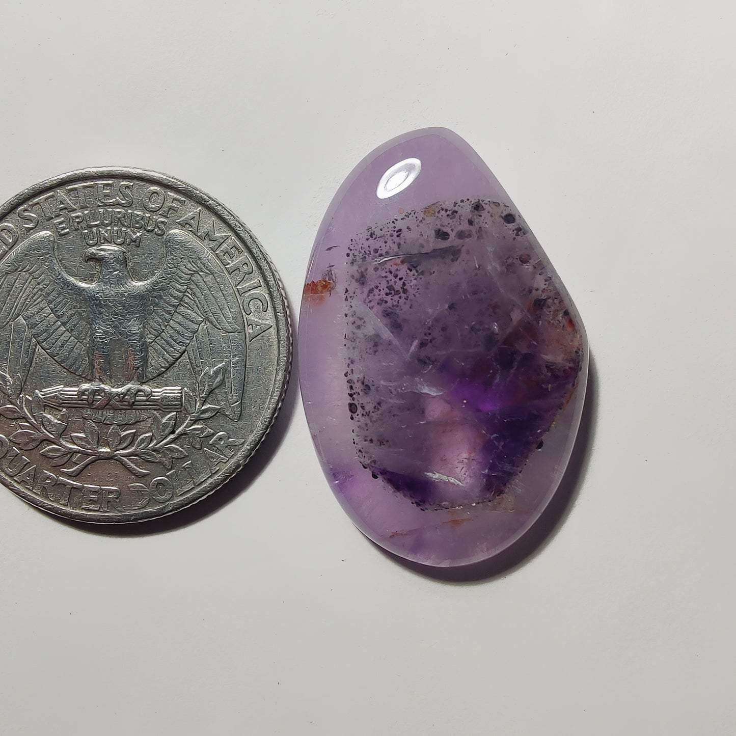 Amethyst Cabochon gemstone cabochon - natural crystal healing stone for jewelry making by Gemivra