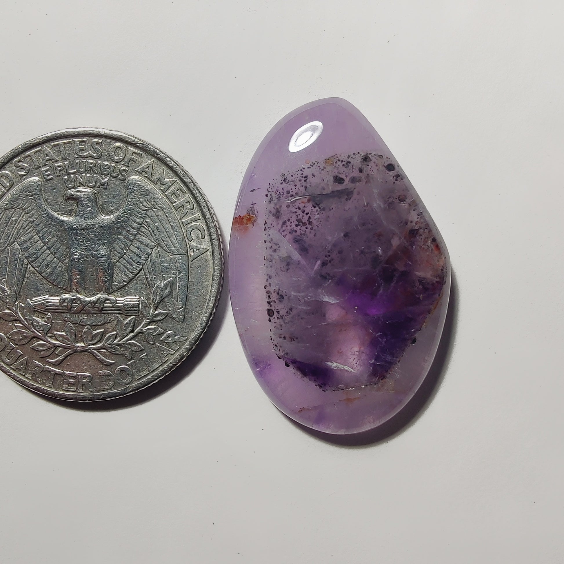 Amethyst Cabochon gemstone cabochon - natural crystal healing stone for jewelry making by Gemivra
