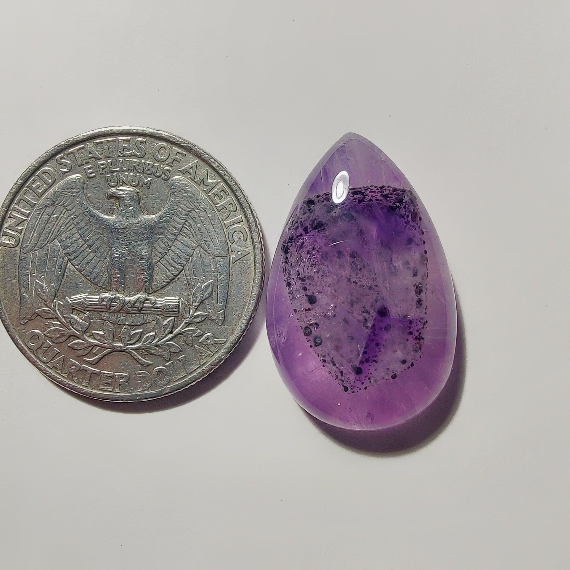 Amethyst Cabochon gemstone cabochon - natural crystal healing stone for jewelry making by Gemivra