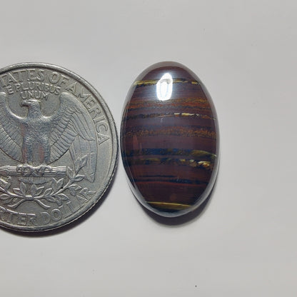 Iron Tiger gemstone cabochon - natural crystal healing stone for jewelry making by Gemivra