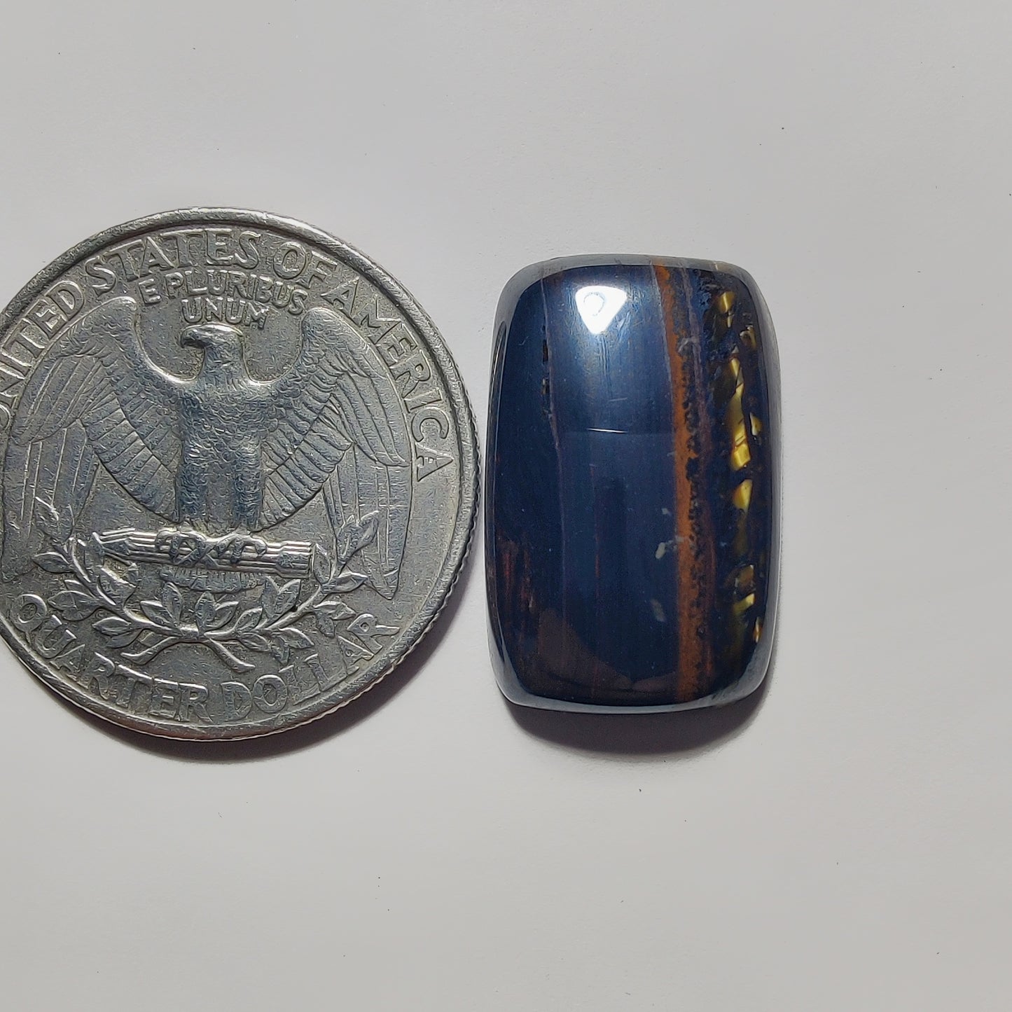 Iron Tiger gemstone cabochon - natural crystal healing stone for jewelry making by Gemivra