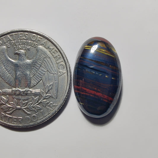 Iron Tiger gemstone cabochon - natural crystal healing stone for jewelry making by Gemivra